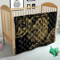 New Zealand Darts Quilt Skull In Dart We Trust Maori Pattern - Polynesian Pride