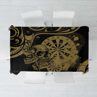 New Zealand Darts Tablecloth Skull In Dart We Trust Maori Pattern - Polynesian Pride