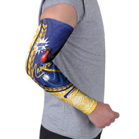 Personalised Nauru Angam Day Arm Sleeves Naoero Frigatebird With Flag Proud