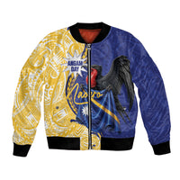 Personalised Nauru Angam Day Bomber Jacket Naoero Frigatebird With Flag Proud