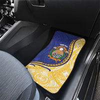 Personalised Nauru Angam Day Car Mats Naoero Frigatebird With Flag Proud