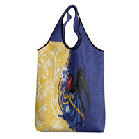 Nauru Angam Day Grocery Bag Naoero Frigatebird With Flag Proud