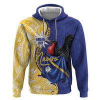 Personalised Nauru Angam Day Zip Hoodie Naoero Frigatebird With Flag Proud