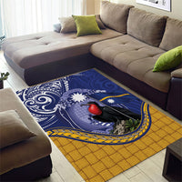 Magnificent Frigatebird Nauru Area Rug Pandanus Weaving Polynesian Pattern