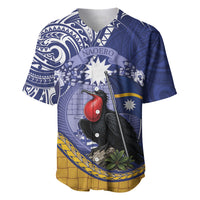 Magnificent Frigatebird Nauru Baseball Jersey Pandanus Weaving Polynesian Pattern