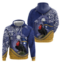Magnificent Frigatebird Nauru Hoodie Pandanus Weaving Polynesian Pattern