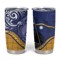 Magnificent Frigatebird Nauru Tumbler Cup Pandanus Weaving Polynesian Pattern