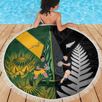 New Zealand and South Africa Rugby Beach Blanket Ultimate Rivalry All Black Springboks