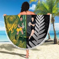 New Zealand and South Africa Rugby Beach Blanket Ultimate Rivalry All Black Springboks