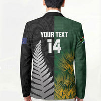 New Zealand and South Africa Rugby Custom Blazer Ultimate Rivalry All Black Springboks