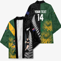 New Zealand and South Africa Rugby Custom Kimono Ultimate Rivalry All Black Springboks