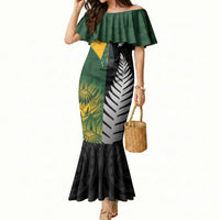 New Zealand and South Africa Rugby Custom Mermaid Dress Ultimate Rivalry All Black Springboks
