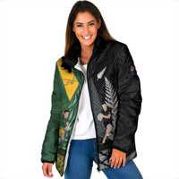New Zealand and South Africa Rugby Custom Padded Jacket Ultimate Rivalry All Black Springboks