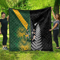 New Zealand and South Africa Rugby Quilt Ultimate Rivalry All Black Springboks