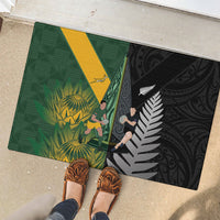 New Zealand and South Africa Rugby Rubber Doormat Ultimate Rivalry All Black Springboks
