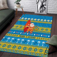 Tuvalu Christmas Area Rug Cute Santa Manuia te Kilisimasi - Polynesian Pride