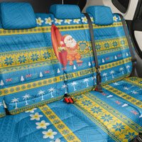 Tuvalu Christmas Back Car Seat Cover Cute Santa Manuia te Kilisimasi - Polynesian Pride