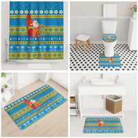 Tuvalu Christmas Bathroom Set Cute Santa Manuia te Kilisimasi - Polynesian Pride