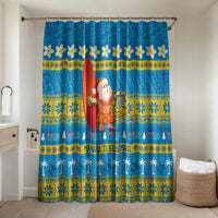 Tuvalu Christmas Bathroom Set Cute Santa Manuia te Kilisimasi - Polynesian Pride
