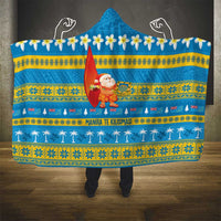 Tuvalu Christmas Hooded Blanket Cute Santa Manuia te Kilisimasi - Polynesian Pride