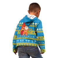 Tuvalu Christmas Kid Hoodie Cute Santa Manuia te Kilisimasi - Polynesian Pride