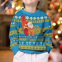 Tuvalu Christmas Kid Ugly Christmas Sweater Cute Santa Manuia te Kilisimasi - Polynesian Pride