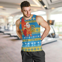 Tuvalu Christmas Men Tank Top Cute Santa Manuia te Kilisimasi - Polynesian Pride