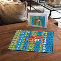 Tuvalu Christmas Puzzle Cute Santa Manuia te Kilisimasi - Polynesian Pride