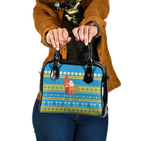Tuvalu Christmas Shoulder Handbag Cute Santa Manuia te Kilisimasi - Polynesian Pride