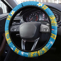 Tuvalu Christmas Steering Wheel Cover Cute Santa Manuia te Kilisimasi - Polynesian Pride