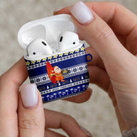 Nauru Christmas AirPods Case Cute Santa Coat Of Arms Merry Xmas - Polynesian Pride