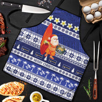 Nauru Christmas Apron Cute Santa Coat Of Arms Merry Xmas - Polynesian Pride