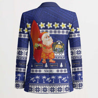 Nauru Christmas Blazer Cute Santa Coat Of Arms Merry Xmas - Polynesian Pride
