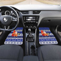 Nauru Christmas Car Mats Cute Santa Coat Of Arms Merry Xmas - Polynesian Pride