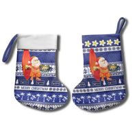 Nauru Christmas Stocking Cute Santa Coat Of Arms Merry Xmas - Polynesian Pride