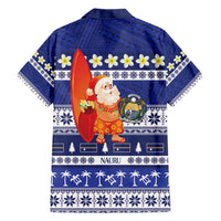 Nauru Christmas Hawaiian Shirt Cute Santa Coat Of Arms Merry Xmas - Polynesian Pride