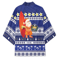 Nauru Christmas Kimono Cute Santa Coat Of Arms Merry Xmas - Polynesian Pride