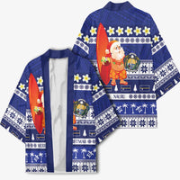 Nauru Christmas Kimono Cute Santa Coat Of Arms Merry Xmas - Polynesian Pride