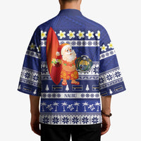 Nauru Christmas Kimono Cute Santa Coat Of Arms Merry Xmas - Polynesian Pride