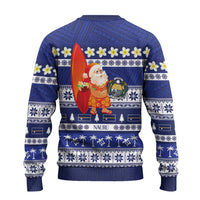 Nauru Christmas Ugly Christmas Sweater Cute Santa Coat Of Arms Merry Xmas - Polynesian Pride