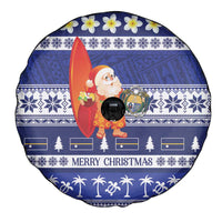 Nauru Christmas Spare Tire Cover Cute Santa Coat Of Arms Merry Xmas - Polynesian Pride