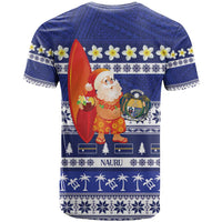 Nauru Christmas T Shirt Cute Santa Coat Of Arms Merry Xmas - Polynesian Pride