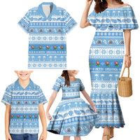 FSM Christmas Family Matching Mermaid Dress and Hawaiian Shirt Merry Xmas Federated States of Micronesia - Polynesian Pride
