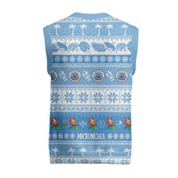 FSM Christmas Knitted V-Neck Vest Merry Xmas Federated States of Micronesia - Polynesian Pride