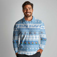 FSM Christmas Long Sleeve Polo Shirt Merry Xmas Federated States of Micronesia - Polynesian Pride