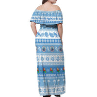 FSM Christmas Off Shoulder Maxi Dress Merry Xmas Federated States of Micronesia - Polynesian Pride