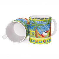 Palau Christmas Ceramic Mug Chilling Santa Ungil Kurismas - Polynesian Pride