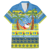 Palau Christmas Family Matching Off The Shoulder Long Sleeve Dress and Hawaiian Shirt Chilling Santa Ungil Kurismas - Polynesian Pride
