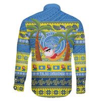 Palau Christmas Family Matching Short Sleeve Bodycon Dress and Hawaiian Shirt Chilling Santa Ungil Kurismas - Polynesian Pride