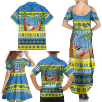 Palau Christmas Family Matching Summer Maxi Dress and Hawaiian Shirt Chilling Santa Ungil Kurismas - Polynesian Pride